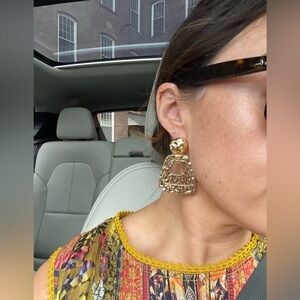 Hammered Gold Earrings